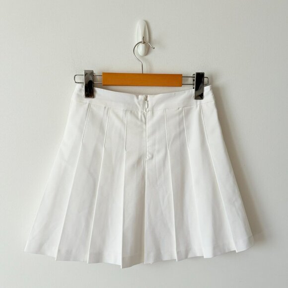 Aritzia Sunday Best Olive Pleated Tennis Skirt White Size 0 - Picture 4 of 6